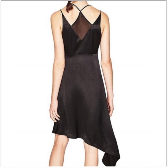 NWT Zara Satin Asymmetrical Dress - Picture 5 of 15